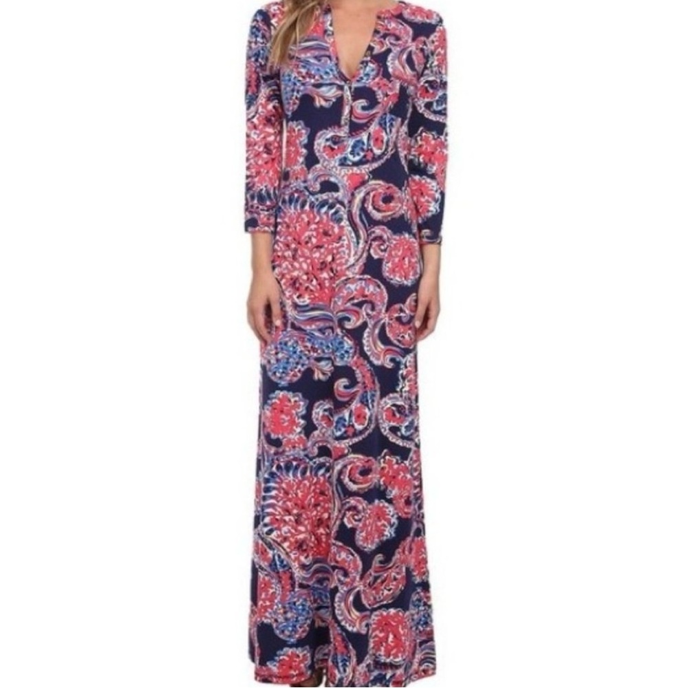 Lilly Pulitzer Alessia Maxi Dress For The Halibut Medium - Picture 2 of 10